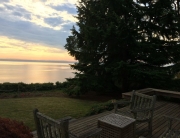 benches overlooking Puget Sound